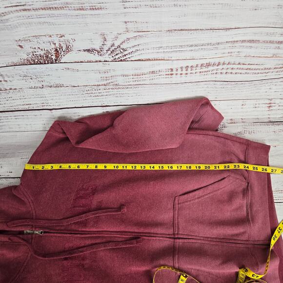 Outer Banks NC Maroon Sweater Jacket M Zip Up Hooded Pockets Fade Cozy Warm NWT - Picture 12 of 14